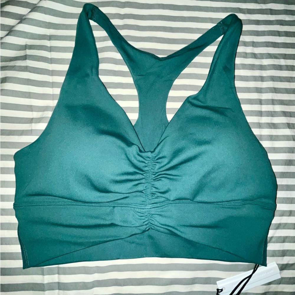 Paragon Fitwear Reluna Ruched Bra in Ivy Size L